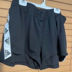 Adidas Black Athletic Shorts Lightweight Elastic Waist